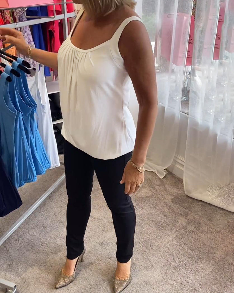 Estelle - Bluzka z plisowanego bawełny
