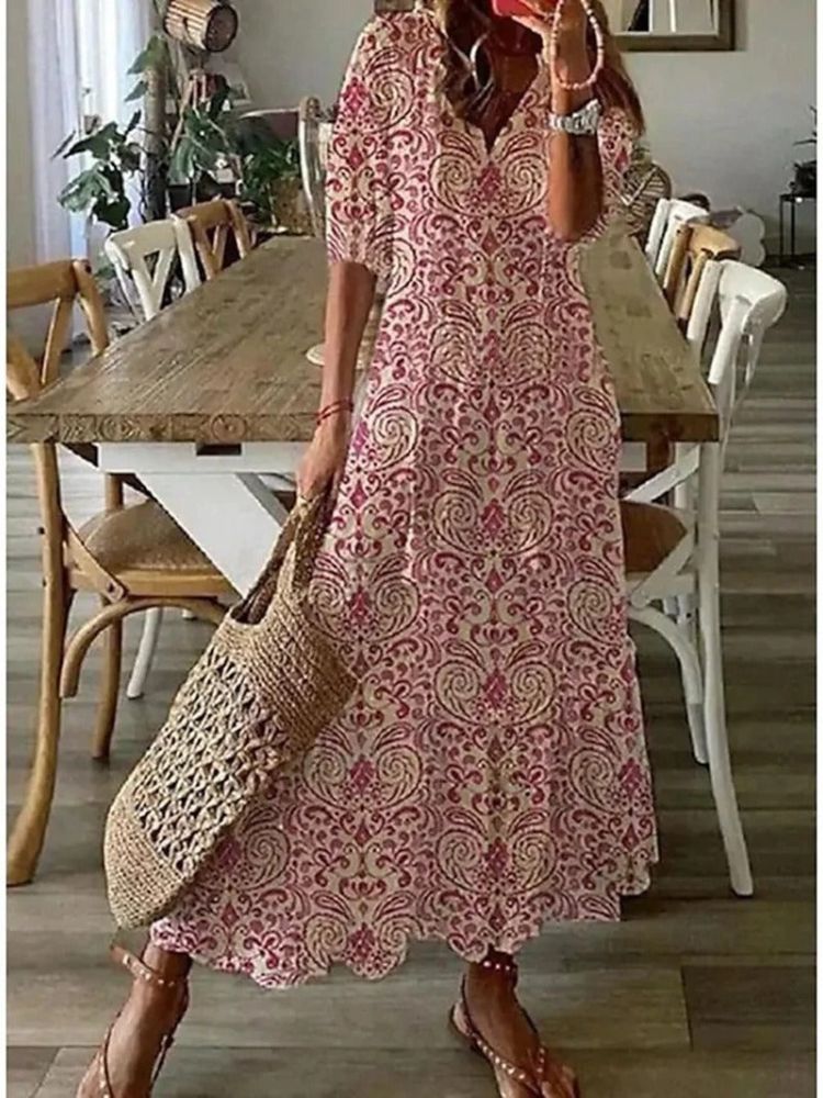 Miroslawa - Elegancka, kwiatowa sukienka maxi z aksamitu