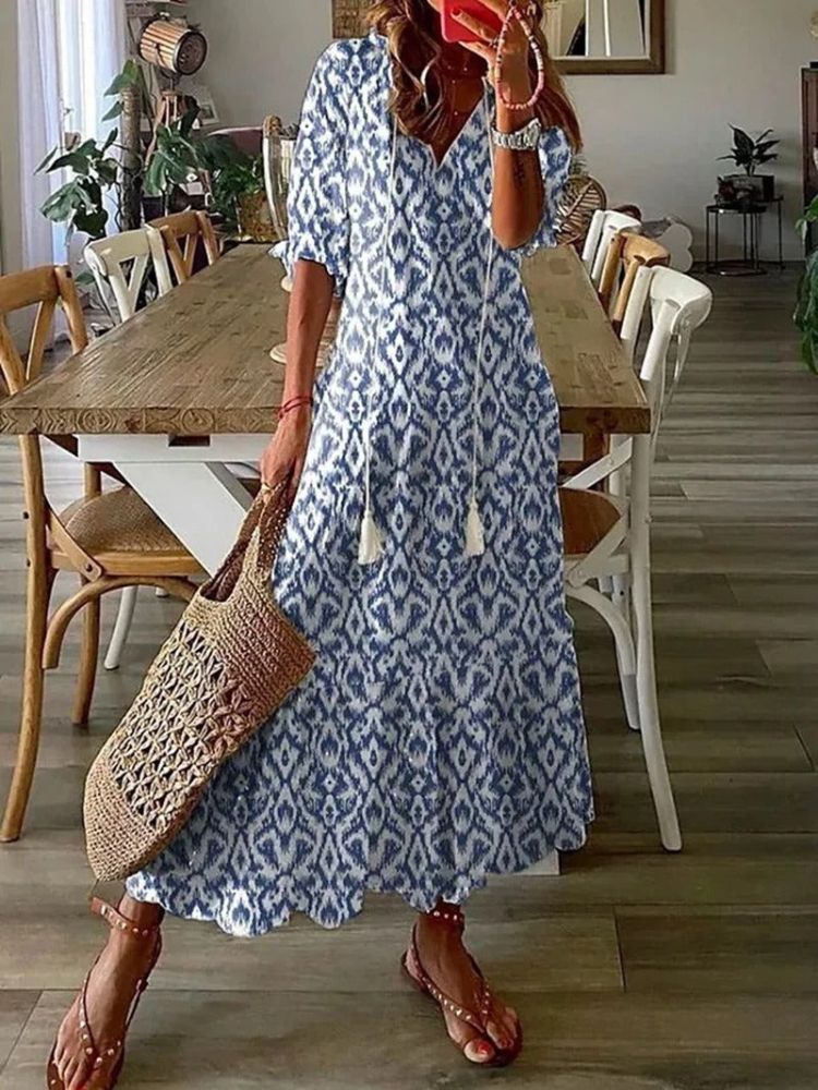 Miroslawa - Elegancka, kwiatowa sukienka maxi z aksamitu