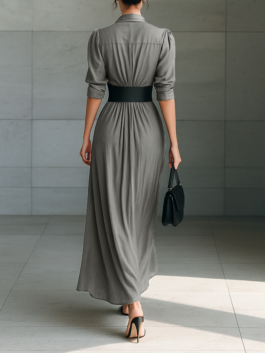 Klára – Elegancka sukienka koszulowa