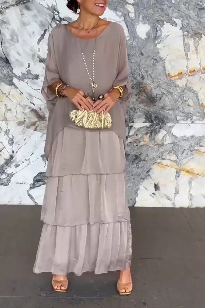 Gosia – Zwiewna Sukienka Maxi z Warstwowym Efektem